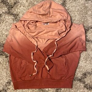 Young Fabulous & Broke Peach Piper Ombre Cowl Neck Hoodie